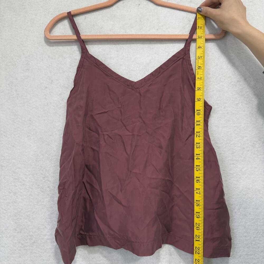 Athleta Shirt Womens XS Burgundy Calm Cool Cami Tank Adjustable Straps Cupro - Picture 2 of 8